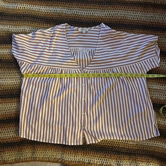 Madewell Rhyme Button-Front Top in Stripe Play. Size small. Like new. TTS. - Picture 5 of 8